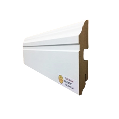 Плинтус Teckwood Белый Прайм Вектор 80 мм