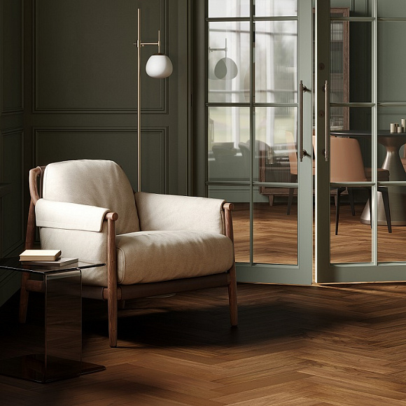 Кварцевый паркет Quartz Parquet Штучный паркет Орех Американский 44-400-29 5/0,6 мм