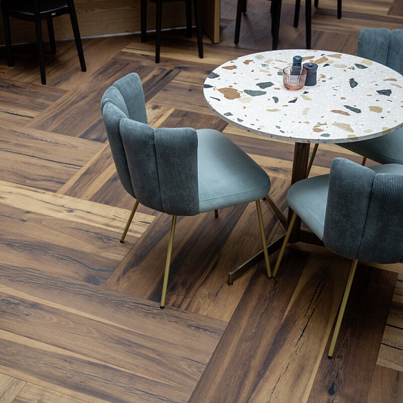 Инженерная 3-х слойная доска HAVEN Тайгер Дуб N2 Рустик. Размер 1600-2400х185х16 мм.