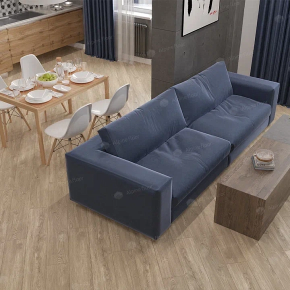 Кварцвиниловая плитка Alpine Floor замковая Sequoia LVT Коньячная ECO 6-2 1219,2×184,2×3,2