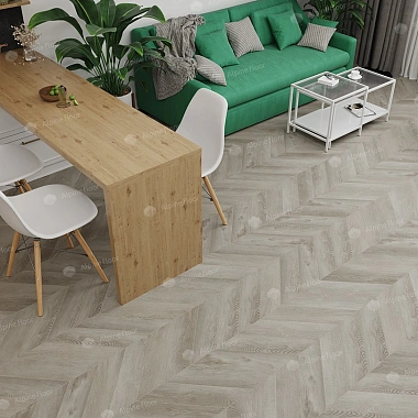 Кварцвиниловый SPC ламинат Alpine Floor Chevron Alpine Дуб Фантазия ECO 18-1 французская елка 600×127×5