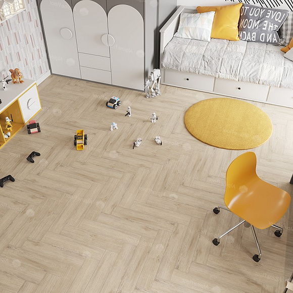 Кварцвиниловая плитка Alpine Floor клеевая Parquet LVT Дуб Медия ЕСО 16-20 венгерская елка 590×118×2,5