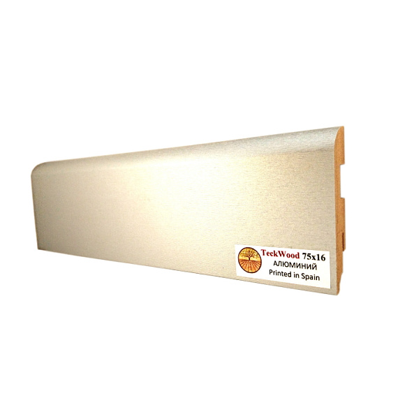 Плинтус Teckwood Дуб Алюминий 75 мм
