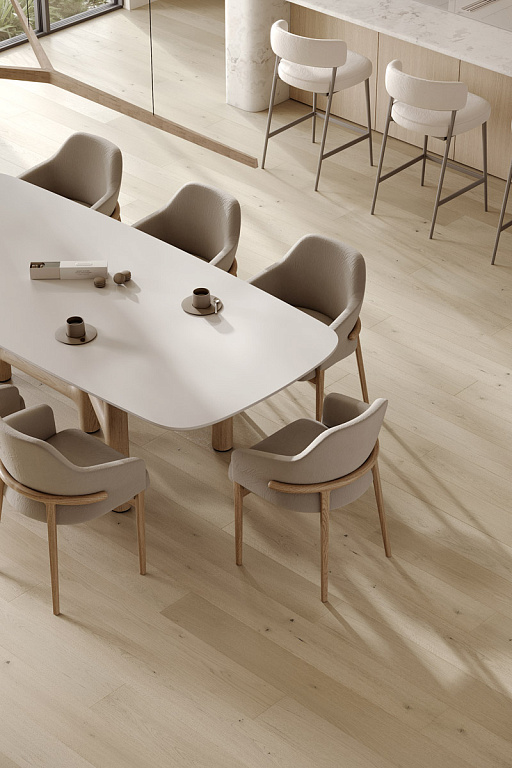 Кварцевый паркет Quartz Parquet Престиж Дуб Маскарпоне 1258-06. Размер 700-1900х190х7мм (1.805)