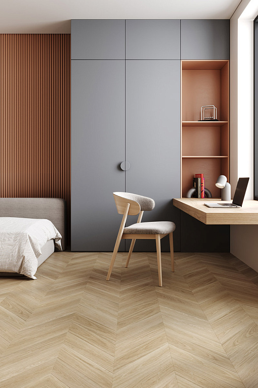 Кварцевый паркет Quartz Parquet Французская ёлка 99-404 Дуб Испанский