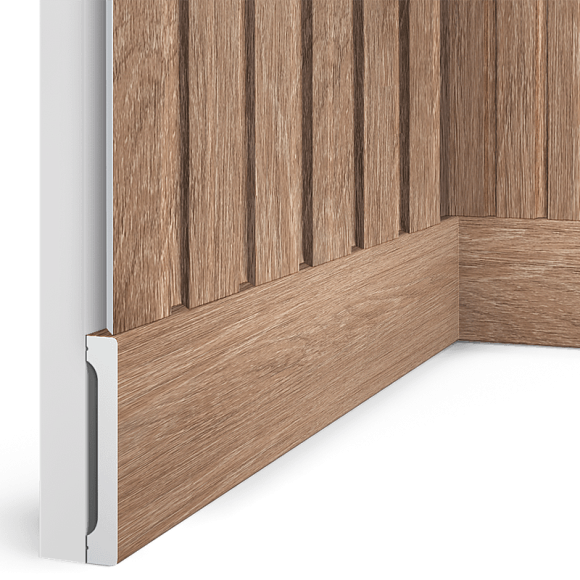 Плинтус  B90V1 BR416 HI WOOD 90мм х 14мм х 2.7м