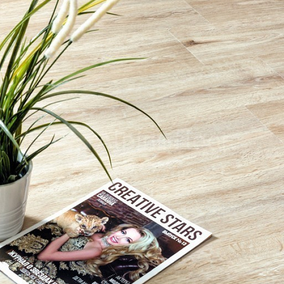 Кварцвиниловая плитка Alpine Floor клеевая Easy Line Дуб Ваниль ECO 3-4 1219,2×184,15×3