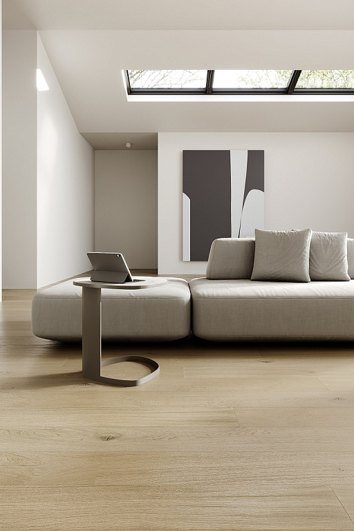 Кварцевый паркет Quartz Parquet Престиж Дуб Бисквитный 1258-07. Размер 700-1900х190х7мм (1.805)