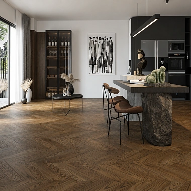 Кварцевый паркет Quartz Parquet Английская Ёлка Дуб Брауни 33-413 5/0,6 мм Кварцевый паркет Quartz Parquet Английская Ёлка Дуб Брауни 33-413 5/0,6 мм