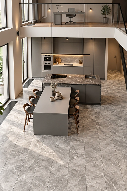 Каменный MSPC ламинат Stone Floor Дымчатый Мрамор DCA5-1 MP 1220х234х8 мм