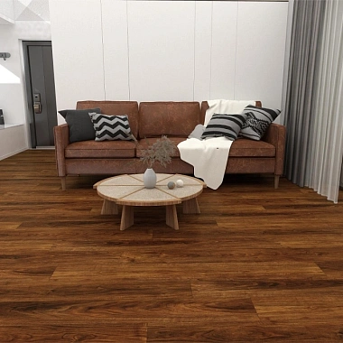 Кварцвинил Draw Wood Walnut 108 со встроенной подложкой EVA. Размер 1220х228х5мм (2.782)
