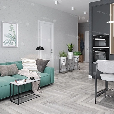 Кварцвиниловый SPC ламинат Alpine Floor Parquet Light Дуб Лейтена ECO 13-18 венгерская елка 600×125×4
