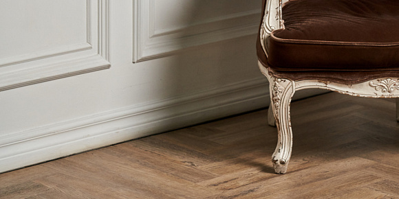 Виниловый пол Vinilam Parquet Herringbone Glue Паркет Северный