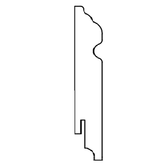 Плинтус Teckwood Белый Фигурный 80