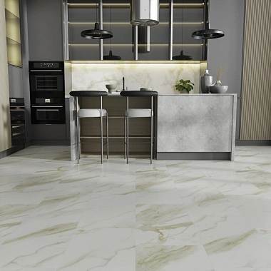 Кварцвиниловая плитка SPC Ideal Flooring Fine Stone Cremo