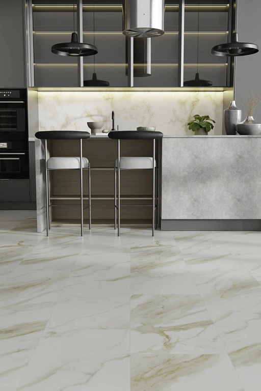 Кварцвиниловая плитка SPC Ideal Flooring Fine Stone Cremo