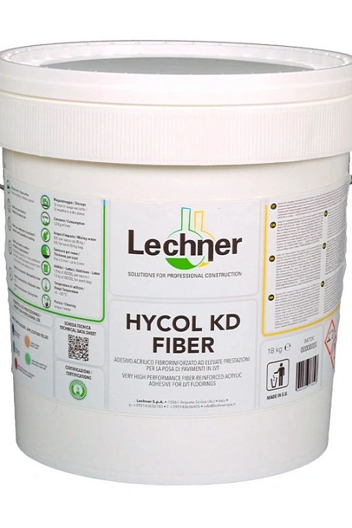 Клей акриловый для LVT,SPC LECHNER HYKOL KD FIBER 18 кг.