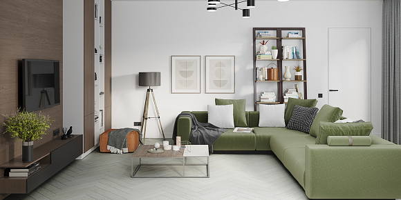 Кварцвиниловый SPC ламинат Damy Floor London Кардифф Cardiff 191023EL-05 венгерская елка 615×123×4