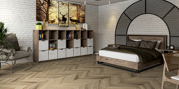 Кварцвиниловый SPC ламинат Damy Floor Chevron Амбуаз Amboise DF06-Ch французская елка 600×127×5