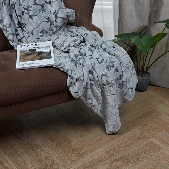 Каменный ламинат SPC Steinholz Ульрих STH034H Золотисто-коричневый 640x128 мм