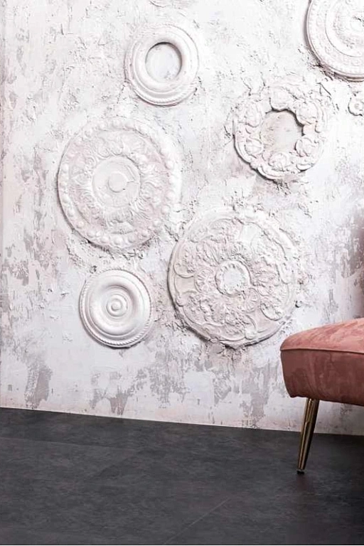 SPC ламинат Vinilam Ceramo Stone Сланцевый Чёрный