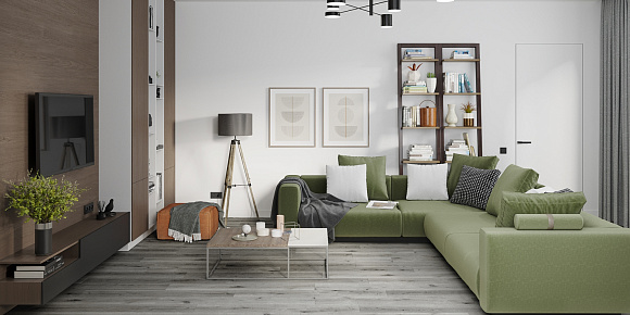 Кварцвиниловый SPC ламинат Damy Floor Family Дуб Состаренный Серый Aged Gray Oak T7020-5D 1220×180×4