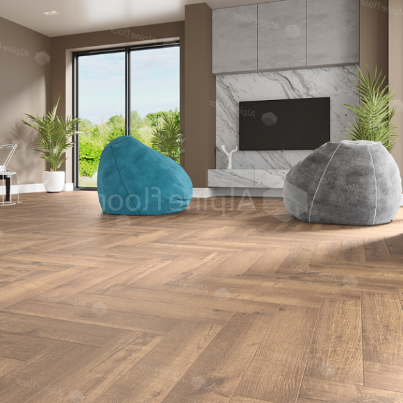Кварцвиниловый SPC ламинат Alpine Floor Parquet Premium Дуб Royal ECO 19-2 венгерская елка 600×125×8 Кварцвиниловый SPC ламинат Alpine Floor Parquet Premium Дуб Royal ECO 19-2 венгерская елка 600×125×8