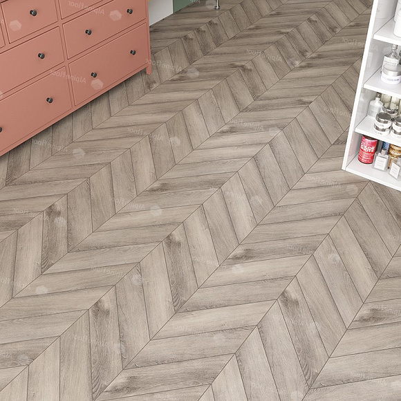Кварцвиниловый SPC ламинат Alpine Floor Chevron Alpine Дуб Исида ECO 18-8 французская елка 600×127×5