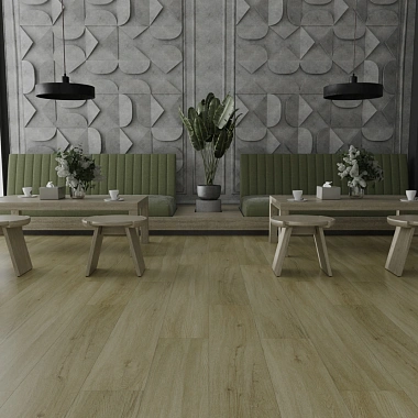 Кварцвиниловая плитка SPC Ideal Flooring Home Wood 02008 Mustard