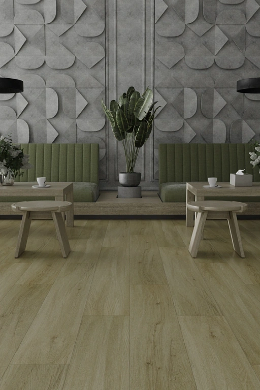Кварцвиниловая плитка SPC Ideal Flooring Home Wood 02008 Mustard