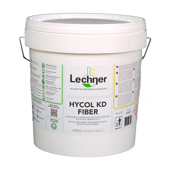 Клей акриловый для LVT,SPC LECHNER HYKOL KD FIBER 18 кг.