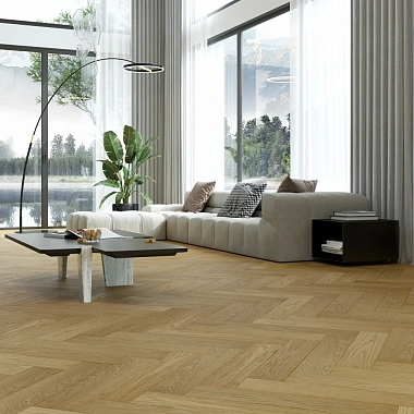 Кварцевый паркет Quartz Parquet Английская Ёлка Дуб Медовый Раф 33-463 5/0,6 мм