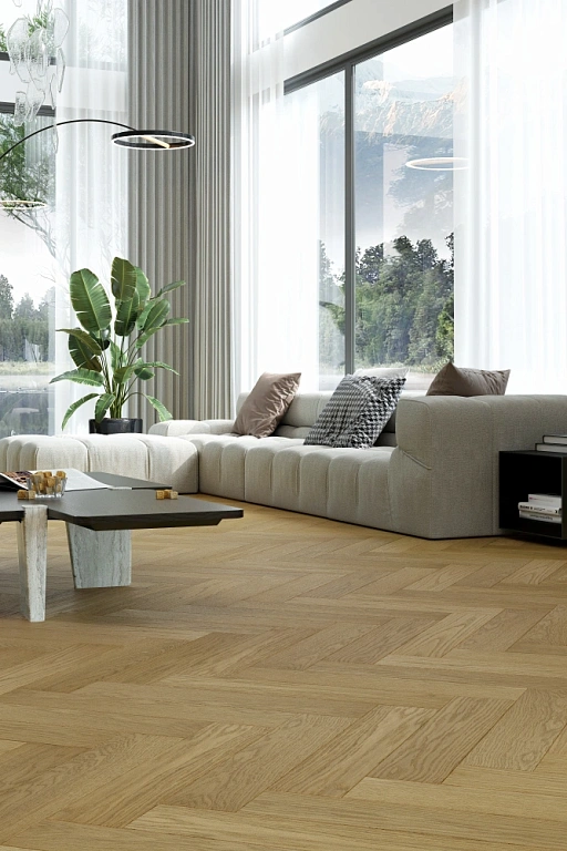 Кварцевый паркет Quartz Parquet Английская Ёлка Дуб Медовый Раф 33-463 5/0,6 мм