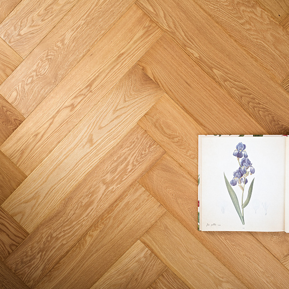 Инженерная доска Ablux Английская елка Дуб Ottawa Селект, Масло. Размер 14х125х600 мм(1)