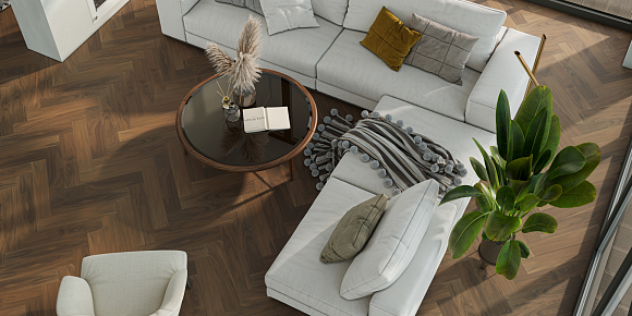 Кварцевый паркет Quartz Parquet Английская Ёлка Орех Американский 33-400-29 5/0,6 мм Кварцевый паркет Quartz Parquet Английская Ёлка Орех Американский 33-400-29 5/0,6 мм