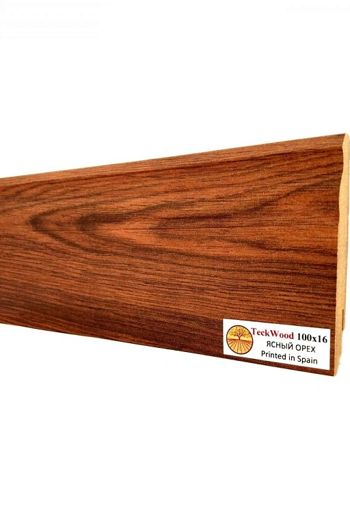 Плинтус Teckwood Ясный орех (Bright Walnut) 100мм