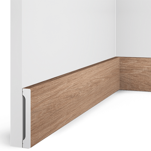 Плинтус  B90V1 BR416 HI WOOD 90мм х 14мм х 2.7м