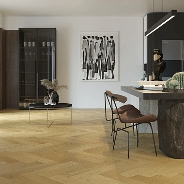 Кварцевый паркет Quartz Parquet Английская Ёлка Дуб Медовый Раф 33-463 5/0,6 мм