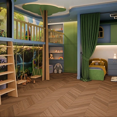 Кварцвиниловый SPC ламинат Damy Floor Chevron Блуа Blois DF08-Ch французская елка 600×127×5
