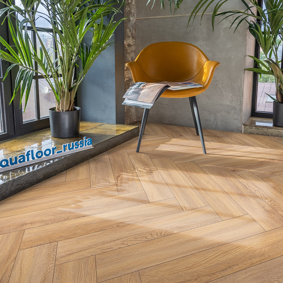 Кварцвиниловый SPC ламинат Aquafloor Space Parquet Light AF4508PQL венгерская елка 610×122×4,5