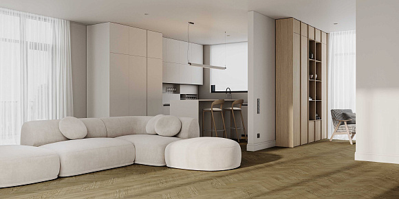 Кварцевый паркет Quartz Parquet Штучный паркет Дуб Конго 44-1258-54 5/0,6 мм