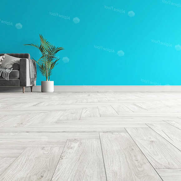 Кварцвиниловый SPC ламинат Alpine Floor Parquet Light Снежный ECO 13-11 венгерская елка 600×125×4