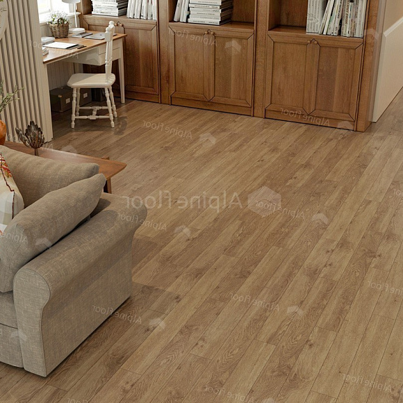 Кварцвиниловый SPC ламинат Alpine Floor Grand Sequoia Village Гевуина ECO 11-707 1220×125×4