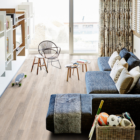 Паркетная доска Karelia Дуб Story 138 Frostbite