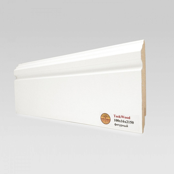 Плинтус Teckwood Белый Фигурный 100