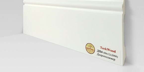 Плинтус Teckwood Белый ДП4 80х12