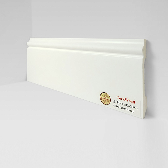 Плинтус Teckwood Белый ДП4 80х12