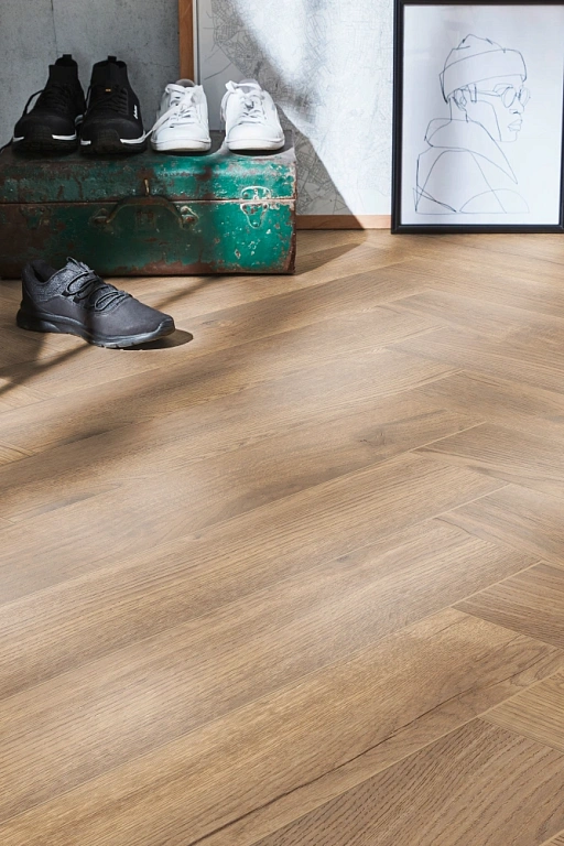 Ламинат Kronotex Herringbone Дуб Натуральный Петерсcон D 4764