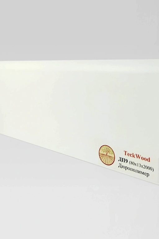 Плинтус Teckwood Белый ДП8 100х14 крепление на клипсу