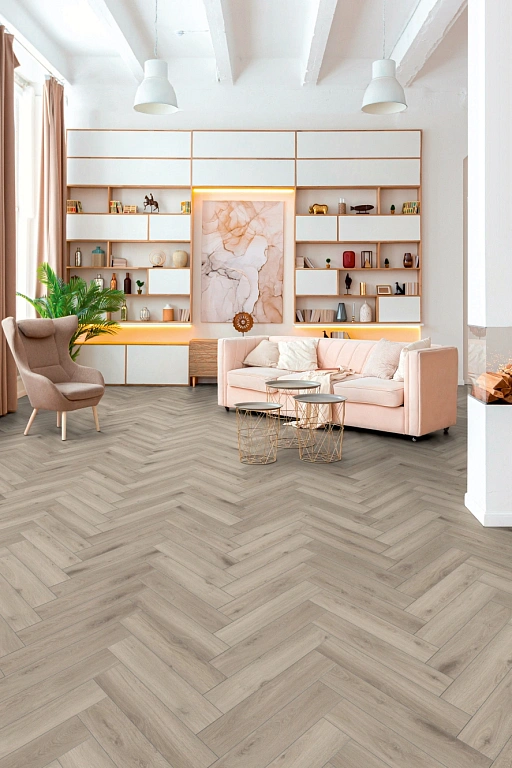 Ламинат Kronotex Herringbone Eiche Silber D 3773